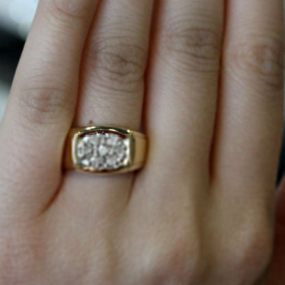 14k Yellow Gold 0.35ctw Diamond Men's Ring