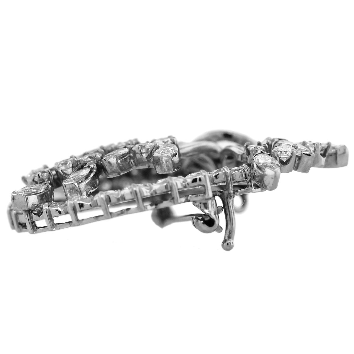 Platinum and Diamond Flower Pin