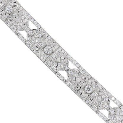 Platinum 7.25ctw Diamond Deco Style Bracelet