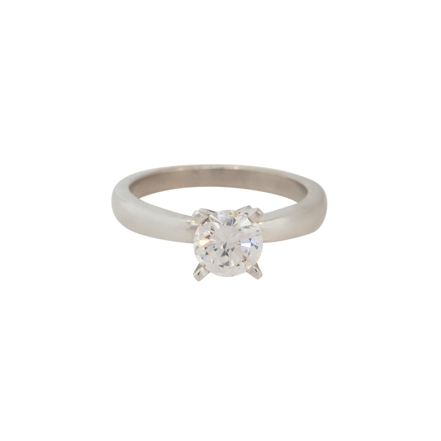 18k White Gold 1.05ctw Round Brilliant Diamond Solitaire Engagement Ring