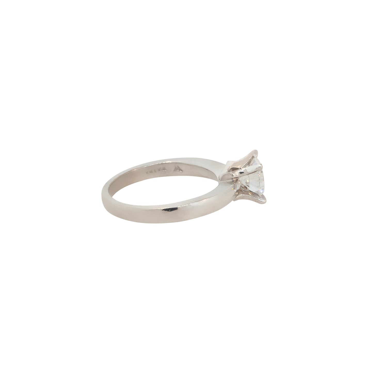 18k White Gold 1.05ctw Round Brilliant Diamond Solitaire Engagement Ring