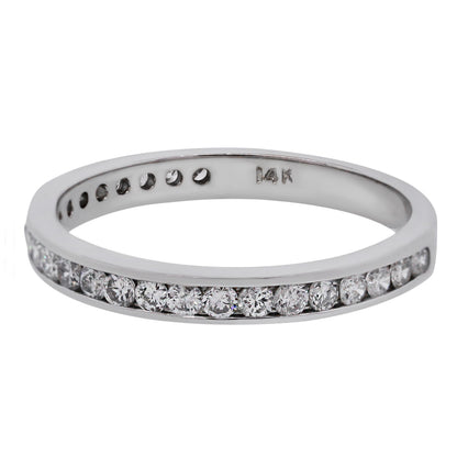 14k White Gold 0.62ctw Diamond Band