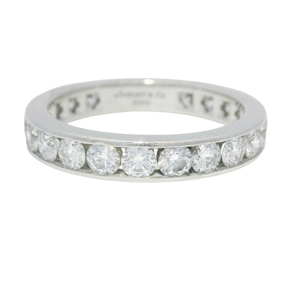 Tiffany & Co. Platinum Natural Round Brilliant Diamond Eternity Ring