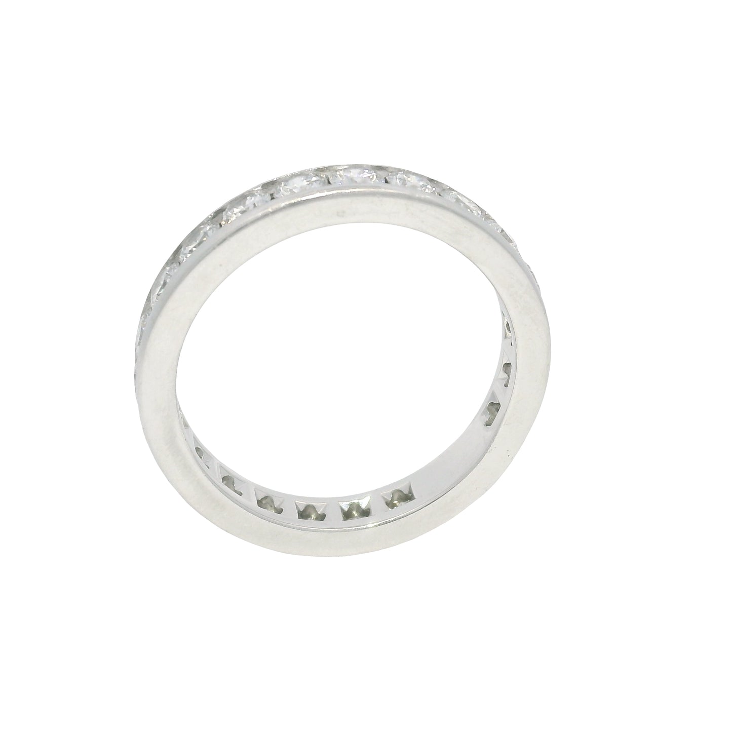 Tiffany & Co. Platinum Natural Round Brilliant Diamond Eternity Ring