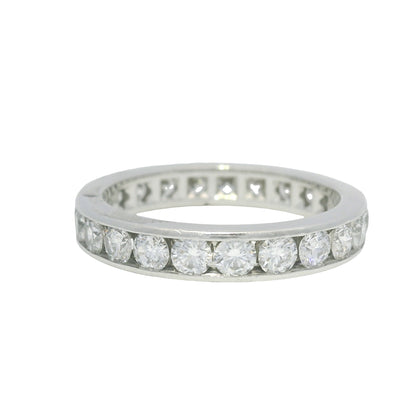Tiffany & Co. Platinum Natural Round Brilliant Diamond Eternity Ring