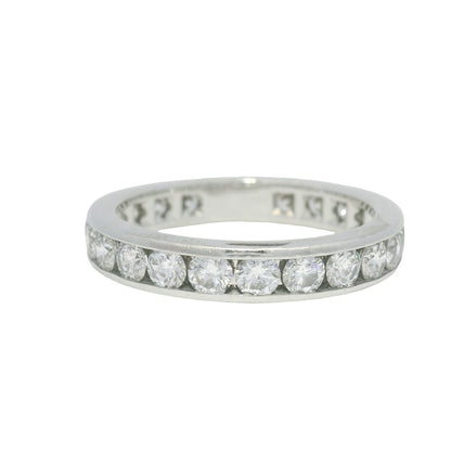 Tiffany & Co. Platinum Natural Round Brilliant Diamond Eternity Ring