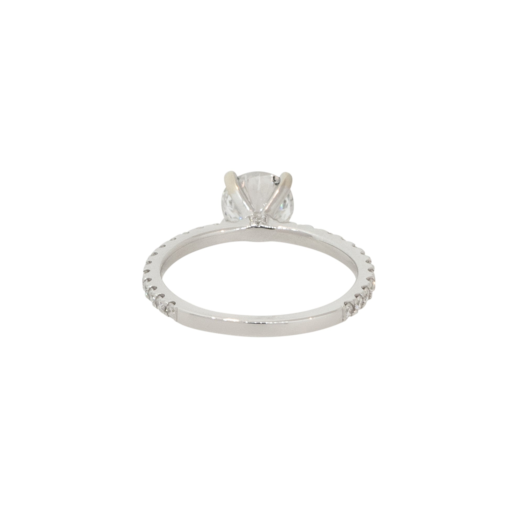 GIA Certified 18k White Gold 1.49ctw Diamond Solitaire Engagement Ring