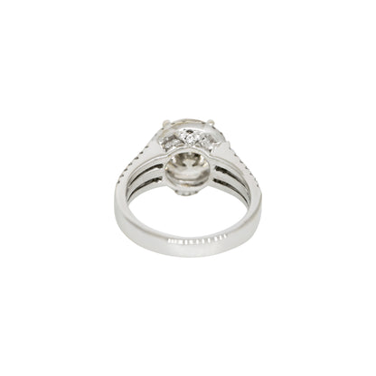 GIA 18k White Gold Natural 4.49 Carat Round Brilliant Diamond Engagement Ring