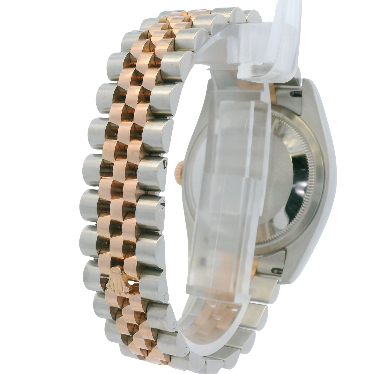 Rolex 116231 Datejust Two-Tone White Diamond Dial Fluted Bezel 36mm Watch