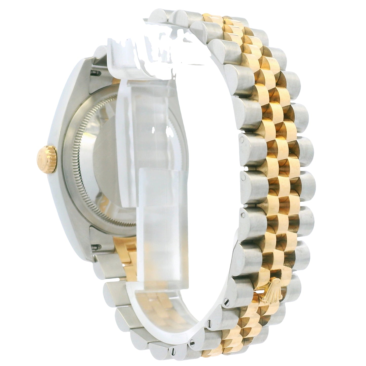 Rolex 116233 Datejust Two-Tone Champagne Diamond Dial Fluted Bezel 36mm Watch