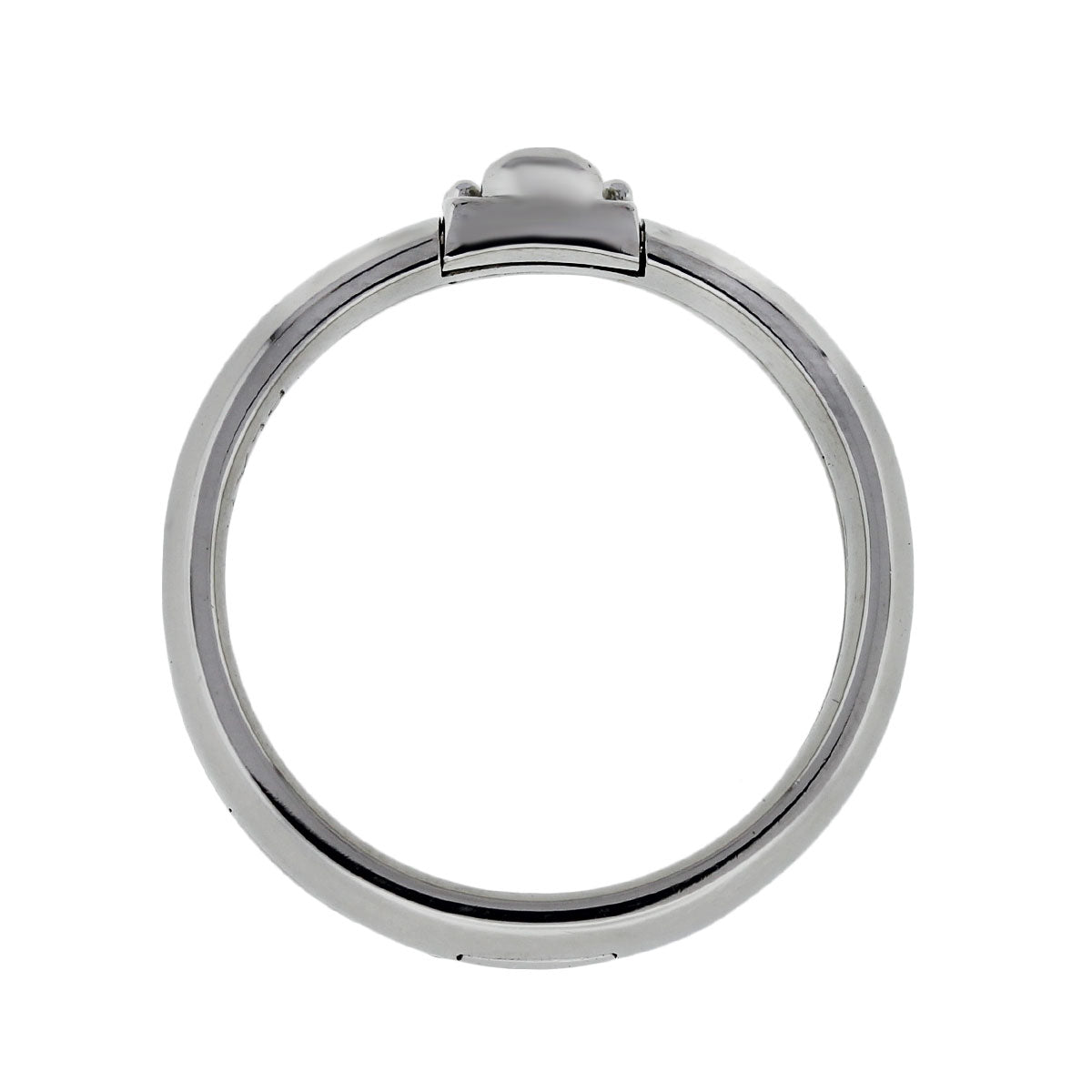 Platinum Ruby Skull Mens Ring