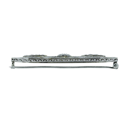 14k White Gold .60ctw Diamond Vintage Pin Brooch