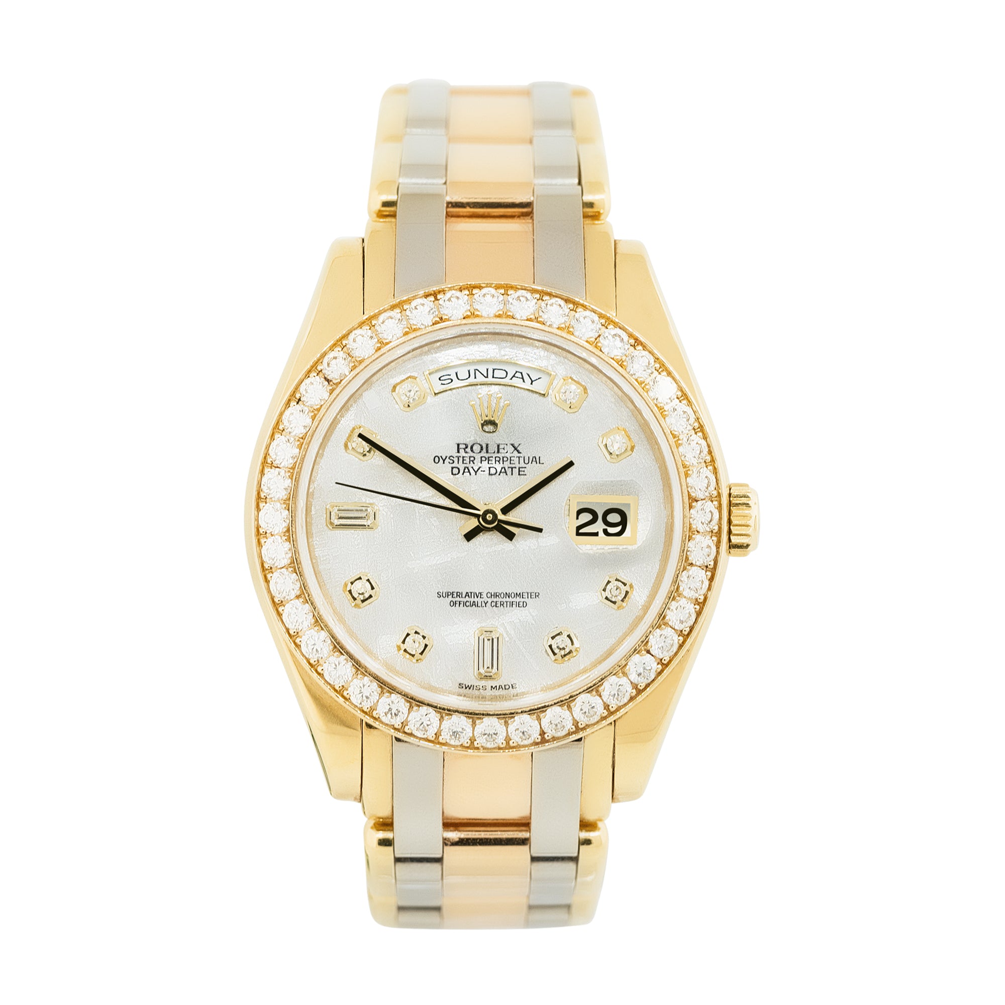 Rolex 18948 Day-Date Tridor Meteorite Diamond Dial Watch