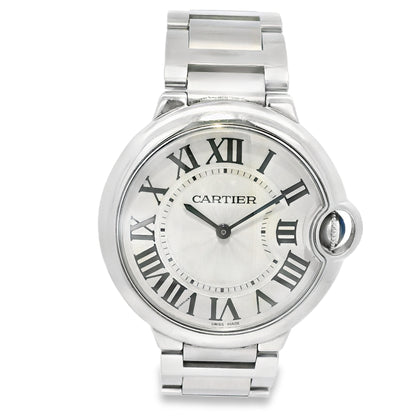 Cartier Ballon Bleu 36mm White Roman Dial Watch