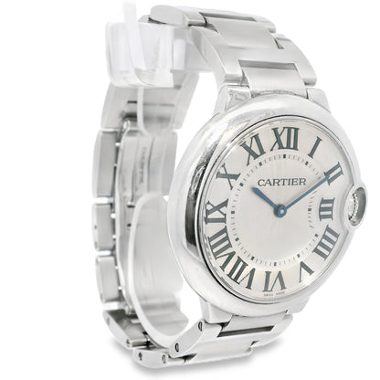 Cartier Ballon Bleu 36mm White Roman Dial Watch