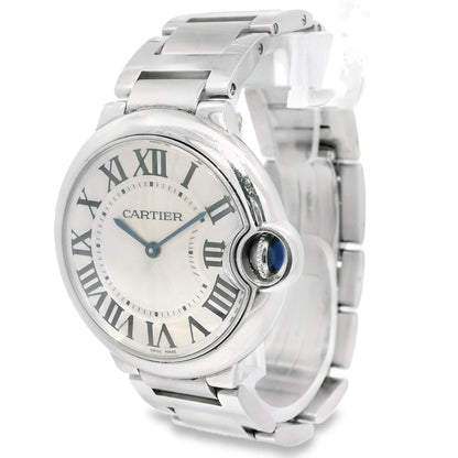 Cartier Ballon Bleu 36mm White Roman Dial Watch
