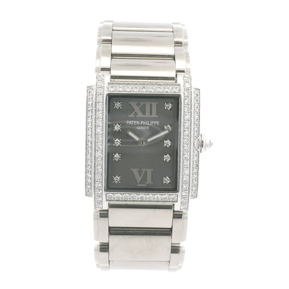 Patek Philippe 4908/200G-001 Twenty-4 White Gold Diamond Bezel Diamond Dial Watch