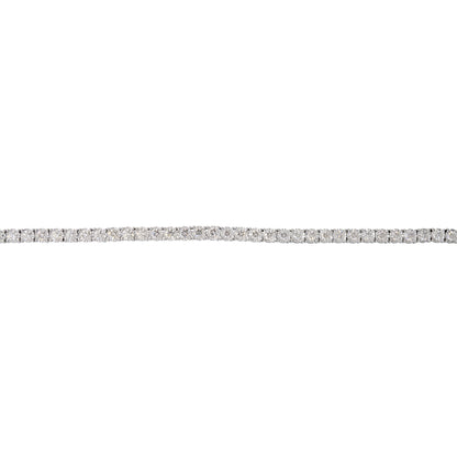 14k White Gold 21.51ctw Round Brilliant Diamond Illusion Set Tennis Necklace