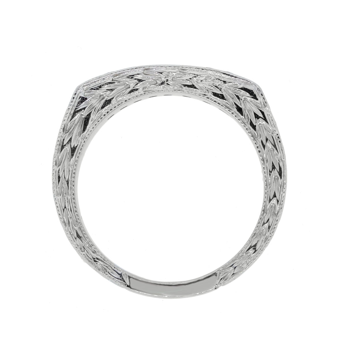Platinum 0.15ctw Round Brilliant Diamond Mens Wedding Band