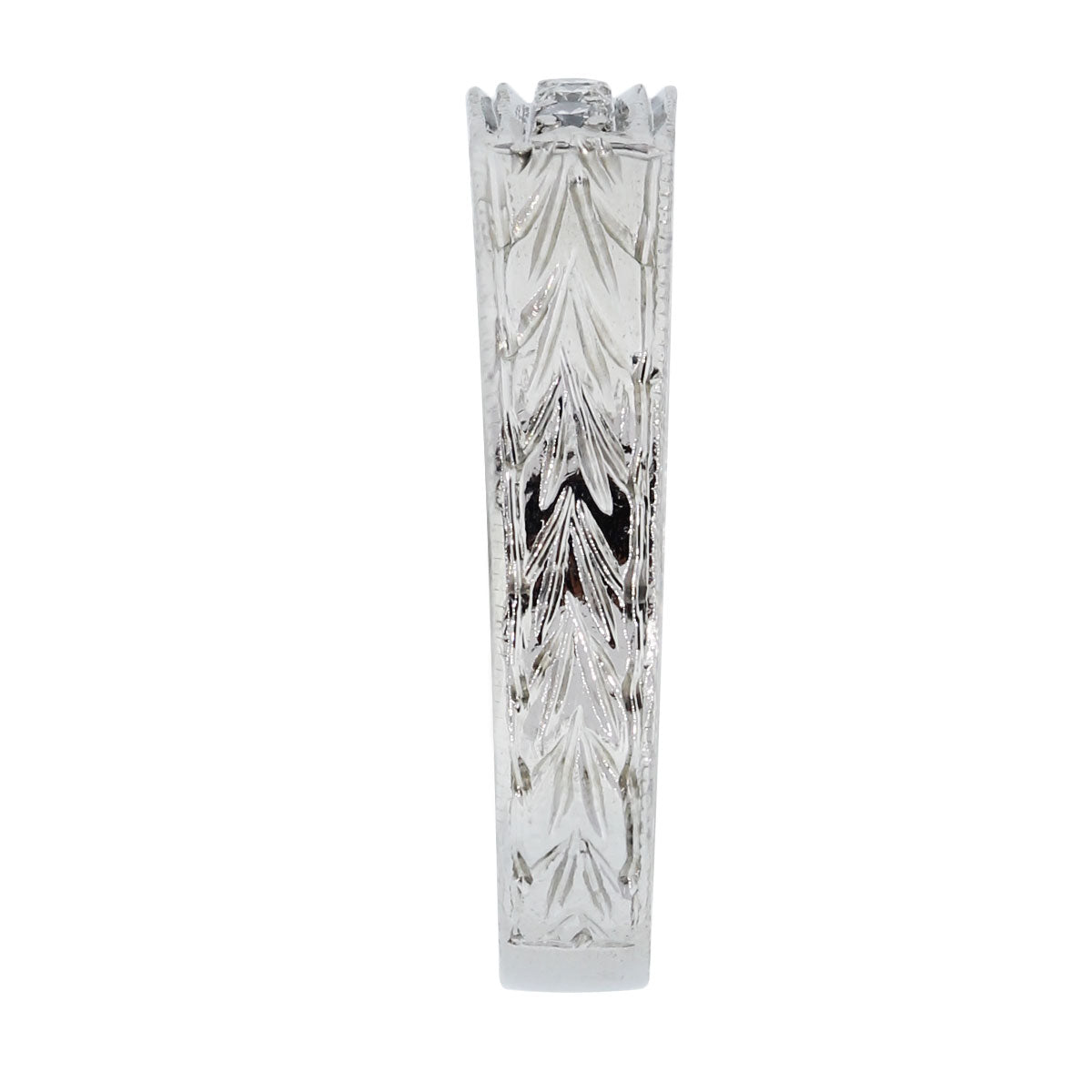 Platinum 0.15ctw Round Brilliant Diamond Mens Wedding Band