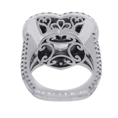 18k Two Tone Gold 8.32ct Heart Shaped Fancy Yellow Diamond Engagement Ring