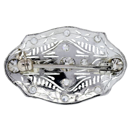 Platinum Antique Old European Cut Diamond Pin